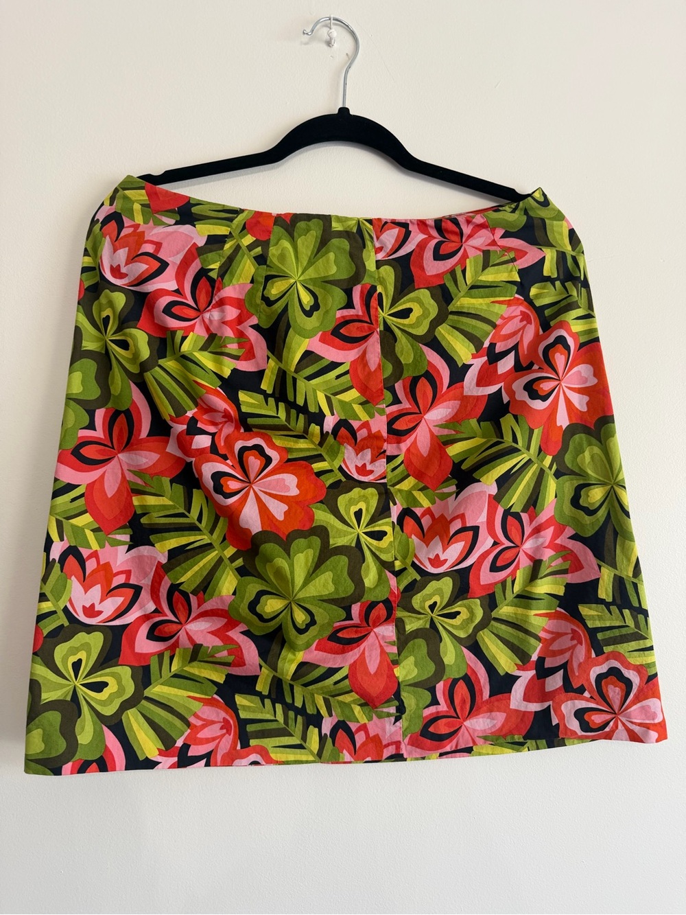 Talbots Floral Mini Skirt in Green, Pink & Red